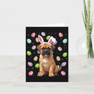 Carte Bullmastiff Chien de Pâques Chasse aux Oeufs Bunny
