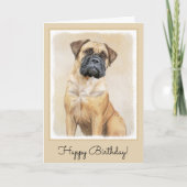 Carte Bullmastiff Peinture - Joli chien d'origine art (Devant)