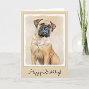 Carte Bullmastiff Peinture - Joli chien d'origine art