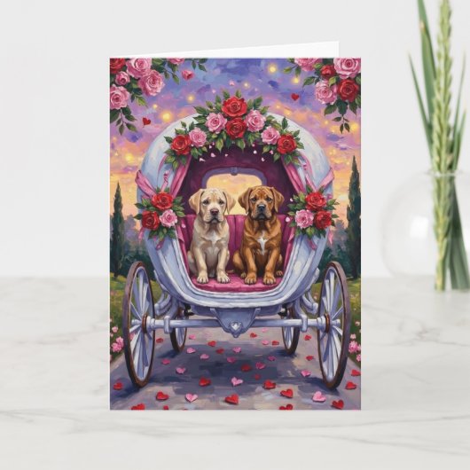 Carte Bullmastiff Saint-Valentin  (Devant)