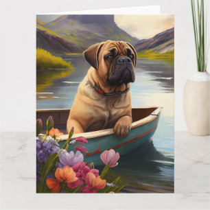 Carte Bullmastiff sur une pagaie : une aventure Pittores