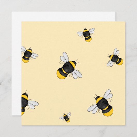 Carte Bumble Bee Flat (Devant / Derrière)