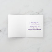 Carte Bumble Bee Perché sur une fleur rose Joyeux annive (Intérieur)