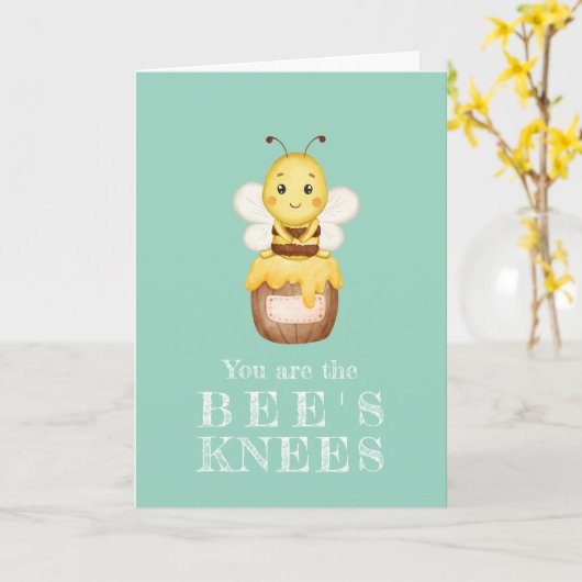 Carte Bumble Bee Valentin (Fleur jaune)