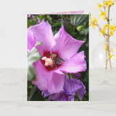 Carte Bumblebebe sur la fleur d'Hibiscus (Fleur jaune)