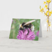 Carte Bumblebee on a Thistle Greeting Card (Fleur jaune)