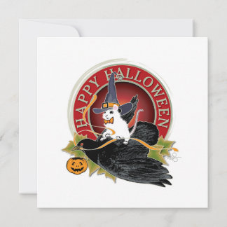 Carte Bump In The Night White Mouse Holloween Salutation
