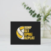 Carte Bump Set Spike Répéter Volleyball Funny (Debout devant)