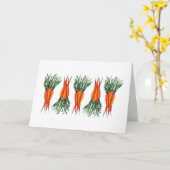 Carte Bunch de carottes Orange Vegetable Veggie Garden (Fleur jaune)
