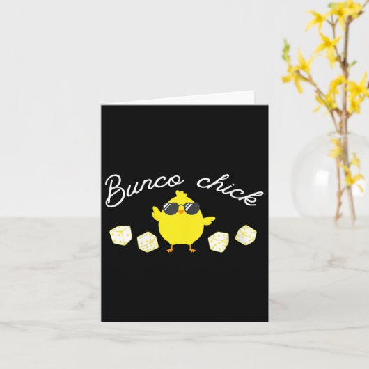 Carte Bunco Chick Easter Spring Bunco Dice (Fleur jaune)