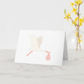 Carte Bundle Stork (Fleur jaune)
