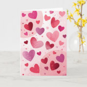 Carte Bundles of Hearts Valentine's Day Blank FoldedCard (Fleur jaune)