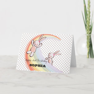 Carte Bunnies arc-en-ciel