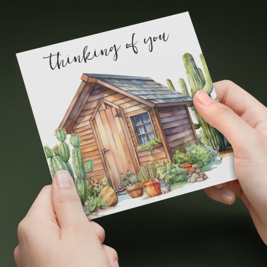 Carte Bunnies avec Saguaro Cactus Cottage