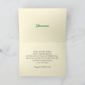 Carte Bunnies mignons avec la Saint Patrick Shamrock (Intérieur)