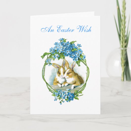 Carte Bunnies Pâques vintage (Devant)