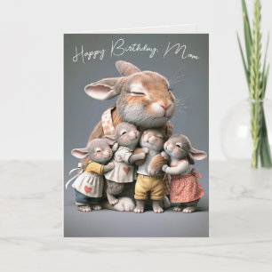 Carte Bunnies pour l'anniversaire de maman