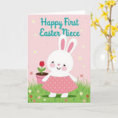Carte Bunny And Spring Flower Card (Fleur jaune)