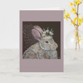 Carte Bunny Bride (Fleur jaune)