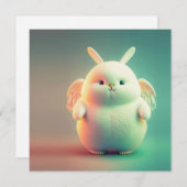 Carte Bunny Chubby Avec Ailes (Devant / Derrière)