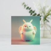 Carte Bunny Chubby Avec Ailes (Debout devant)