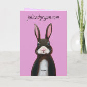 Carte Bunny d'art Whimsical 3 (Dos)