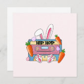 Carte Bunny de bande de cassette Hip hop (Devant / Derrière)