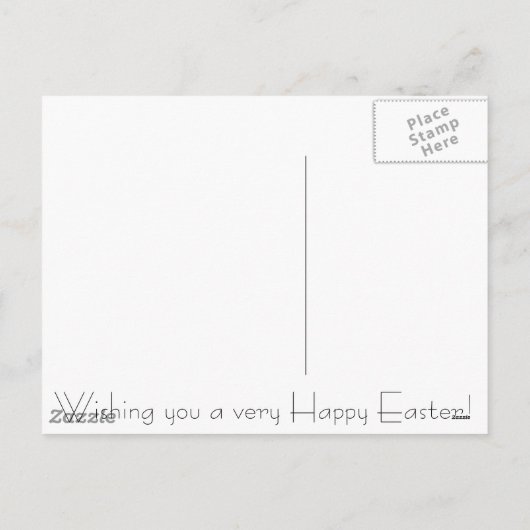 Carte Bunny de Pâques (Dos)