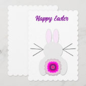 Carte Bunny de Pâques (Devant / Derrière)
