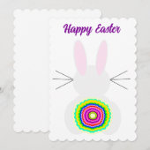 Carte Bunny de Pâques (Devant / Derrière)
