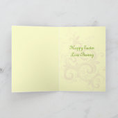 Carte Bunny de Pâques antique (Intérieur)