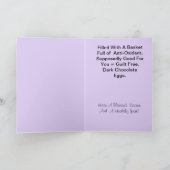 Carte Bunny de Pâques colorée Customiser (Intérieur)