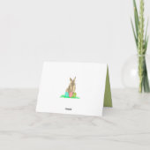 Carte Bunny de Pâques et Boho Fleur sauvage (Dos)