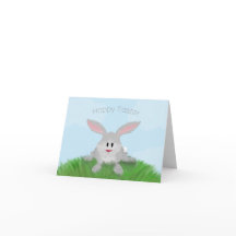 Carte Bunny de Pâques Hoppy
