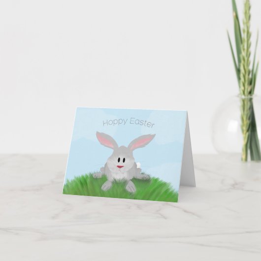Carte Bunny de Pâques Hoppy (Devant)