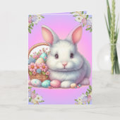 Carte Bunny de Pâques Pretty Pastel (Devant)