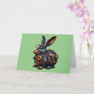 Carte Bunny de Pâques Steampunk