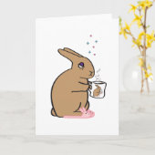 CARTE BUNNY DU MATIN (Fleur jaune)