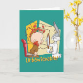 Carte BUNNY™ et Elmer Fudd "Unbewievable" Barber BUGS (Fleur jaune)