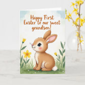 Carte Bunny Flower Easter Card (Fleur jaune)