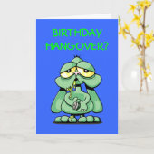 Carte Bunny Hangover (Fleur jaune)