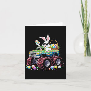 Carte Bunny Happy Pâques Monster Truck Amateurs Enfants