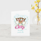 Carte Bunny in Bed Get Well Card (Fleur jaune)