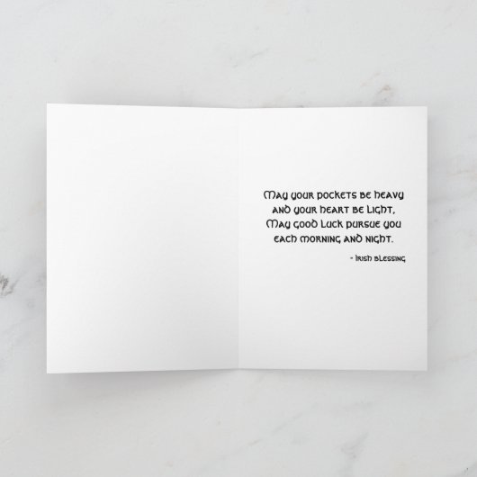 Carte Bunny Leprechaun (Intérieur)