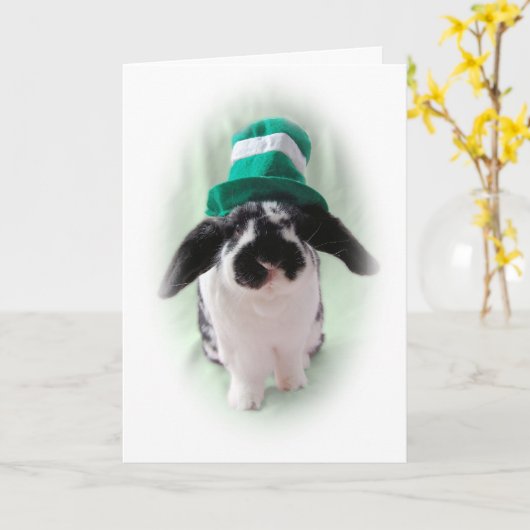 Carte Bunny Leprechaun (Fleur jaune)