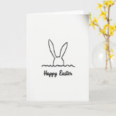 Carte Bunny Line Art Spring Card (Fleur jaune)