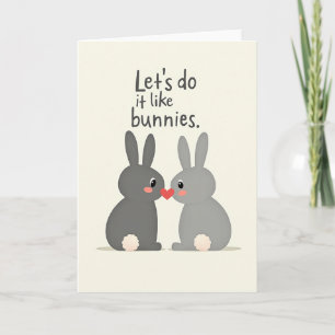 Carte Bunny Love Faisons-le maintenant