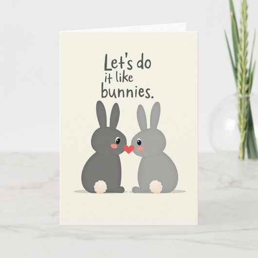 Carte Bunny Love Faisons-le maintenant (Devant)