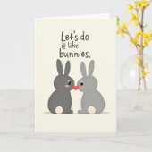Carte Bunny Love Faisons-le maintenant (Fleur jaune)