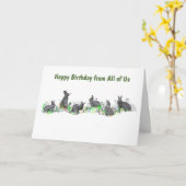 Carte Bunny Meadow (Anniversaire) (Fleur jaune)